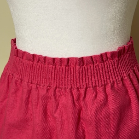 J.CREW Women’s Pink Short Mini Linen and Cotton Scallop Hem Skirt Size 0 - Picture 4 of 7